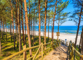 Spokojna plaża Bałtyk