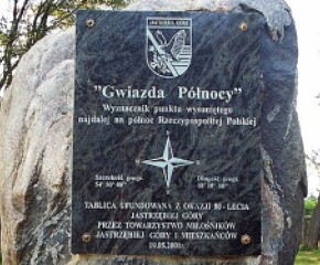 Zdjęcie przedstawia: Najdalej wysunięty punkt na północy Polski 